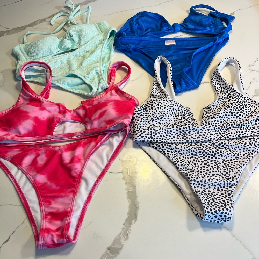 Bundle of 4 bikinis size small